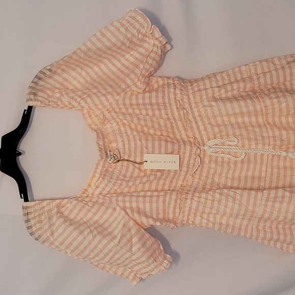 MOON River Striped Poplin Midi Dress - Picture 10 of 16